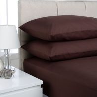 See more information about the Plain Dyed Pair Pillowcases Chocolate